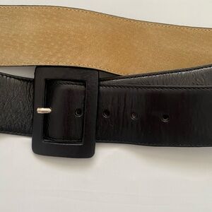 Vintage Black and Tan Leather Belt